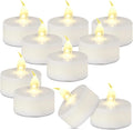 redfruit Flameless Tealight Candles: Battery - Powered Tea Light Candles,Bright Flickering Holiday Gift LED Electric Tealights Candles,for Seasonal & Festival Celebration. (50 Pack Warm White)