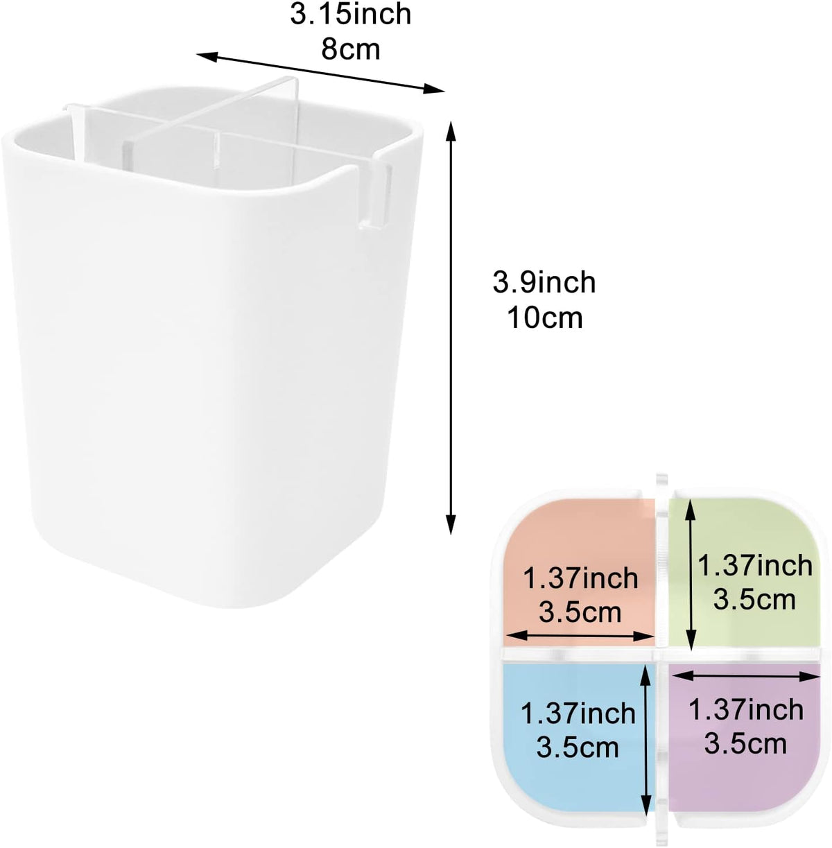 Toothbrush Holder for Bathroom,Clear Acrylic Detachable for Easy Cleaning Multi-Function Storage,4 Slots Electric Toothbrush and Toothpaste Organizer Caddy for Bathroom Vanity,Countertop