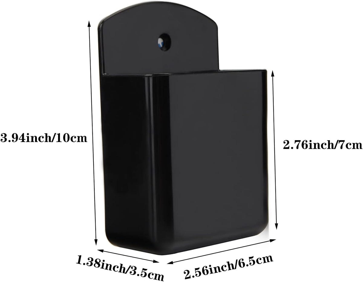 Pack of 2 Self Adhesive TV Air Conditioner Remote Control Holder Wall Mount Storage Box Organizer