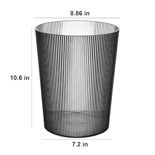Trash Can,2 Gallon Grey Garbage Can,4 Pack