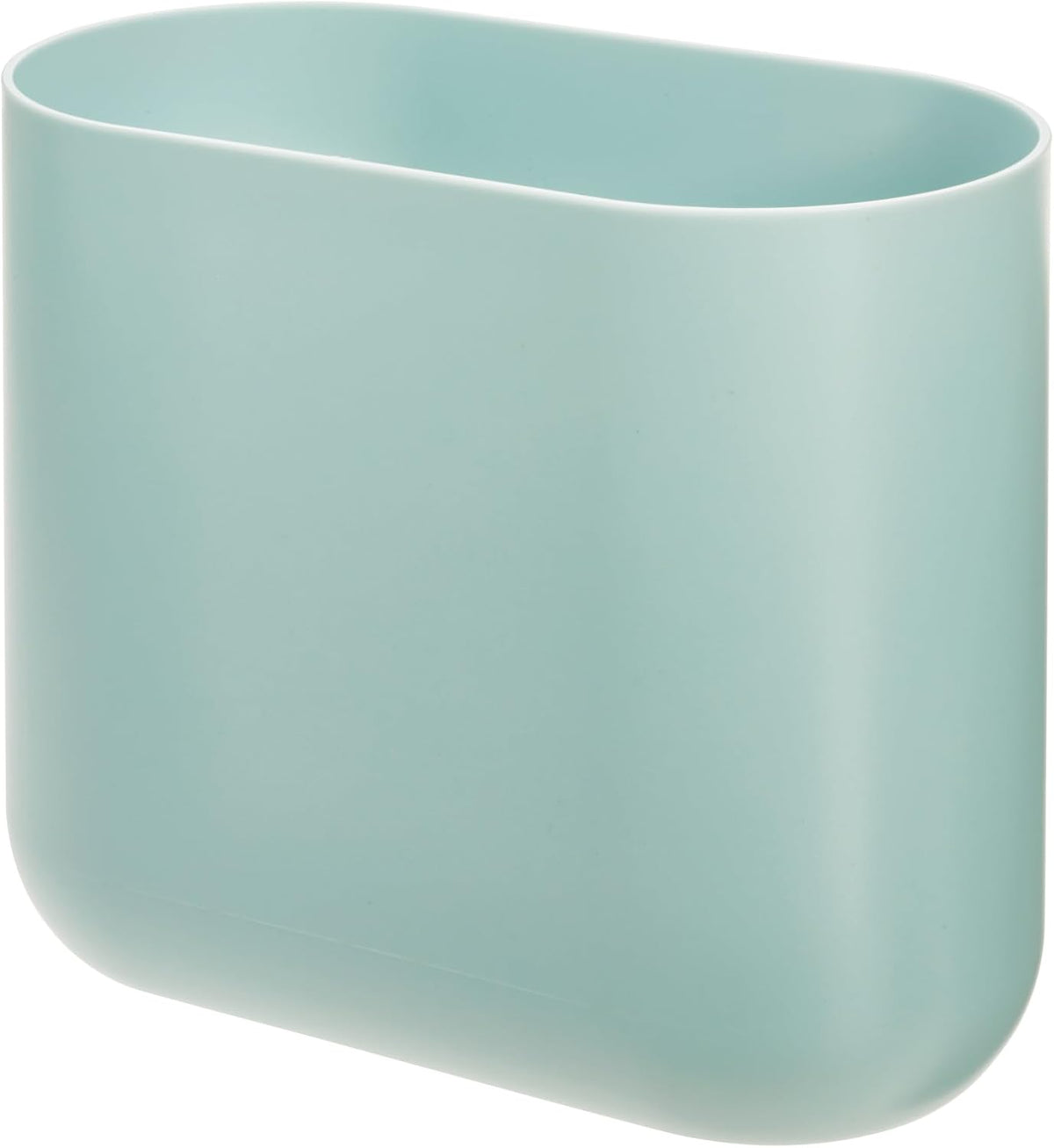 iDesign Small Slim Plastic Bathroom Trash Can, Blue, Waste Can (Pack of 2)