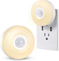 CREWEEL Night Light Plug in, Motion Sensor Night Lights Plug in Wall. 200LM Ultra Bright Soft Warm White nightlights, Smart Movement Sensor, Energy Efficient(Warm White 2Pack)