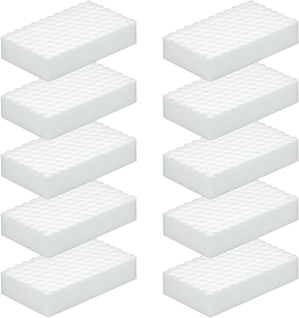 10Pcs Melamine Foam Sponge, 2X Density Magic Cleaning Eraser, Durable Multi-Surface Scrubber for Kitchen, Bathroom, Wall, Shoe, Car, Sink & Floor Household Cleaning Essentials(10 Pcs-2X Density)