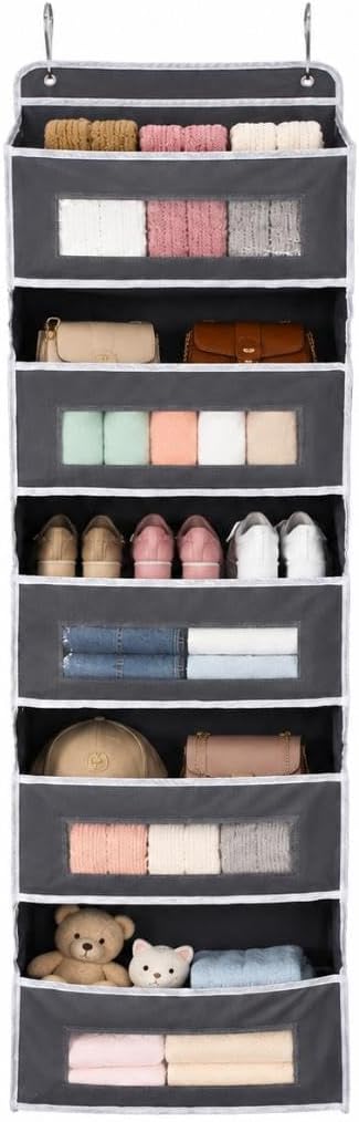 Over The Door Organizer for Bedroom Closet, Pantry, Bathroom, 5-Tier