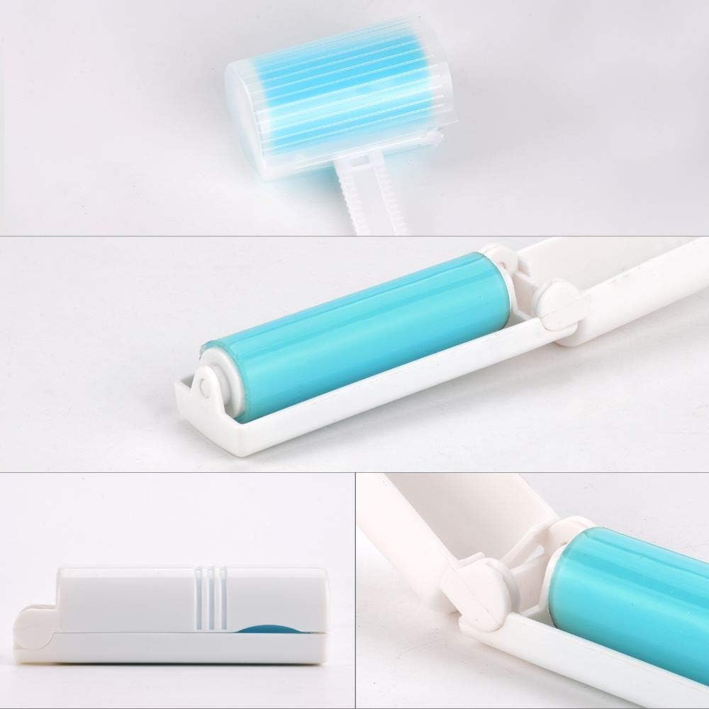 NUOBUT Reusable Sticky Lint Roller, 2 Large & 2 Mini, 4 Pack