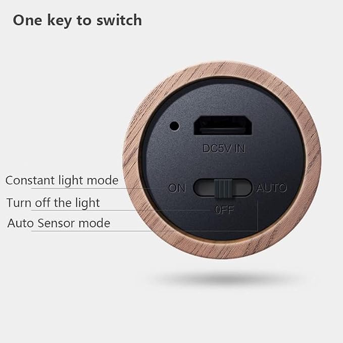 Night Light Motion Sensor Light Indoor Led Magnetic Portable Lamp No Plug USB Charge Wall Lamp for Hallway Bedroom Wardrobe Table Stairwell Cabinet Kitchen etc,Walnut