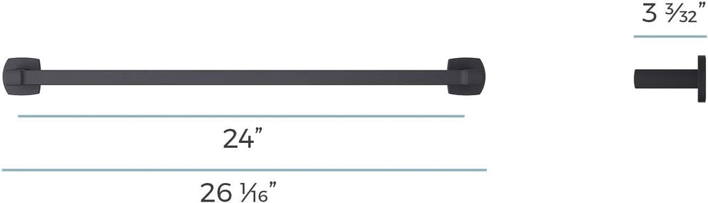 Pfister BTB-DA2B Deckard-Towel Bar, 24", Matte Black