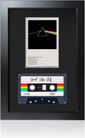 Cassette Tape Display Frame for Standard Case and Tape, Black Flocked EVA