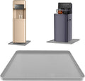 24x16x0.8 Inch Waterproof Water Cooler Mat with Raised Edge - Non-Slip Spill Drip Tray for Cooler Dispensers, Easy to Clean Mat for Floor & Countertop Protection in Kitchen, Office, Bedroom (Grey)