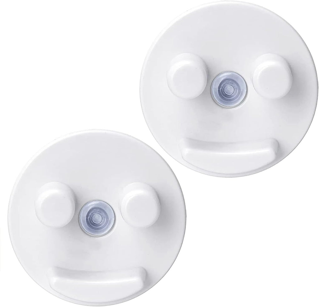 Sponge Holder, Sink Caddy w/Suction Cup Installation, Sponge Organizer for Kitchen/Bathroom Sink, Self Draining, Dishwasher Safe for Holding Smiley Sponges(Sponges Not Included), White(2-Pack)