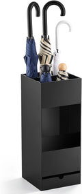 Black Acrylic Umbrella Stand Organizer 22 Inch Umbrella Holder Rack