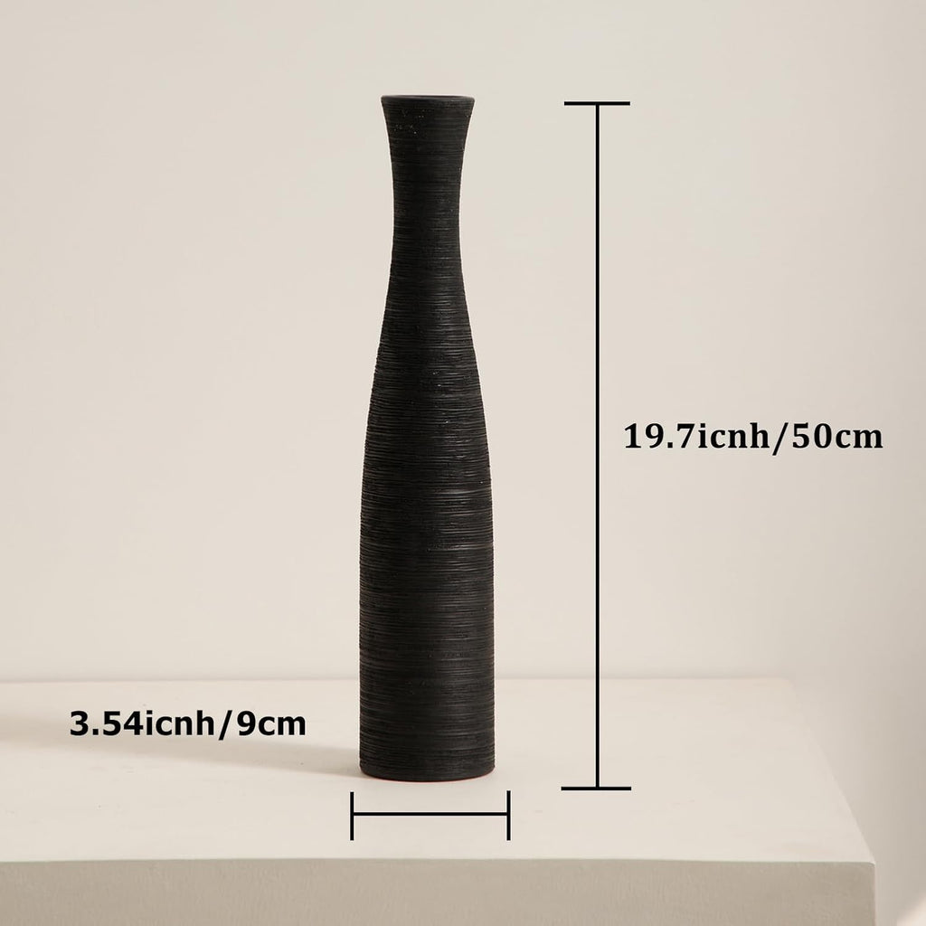 Ceramic Flower Vase, 19.7" Tall Floor Vase Modern Rustic Farmhouse Decor