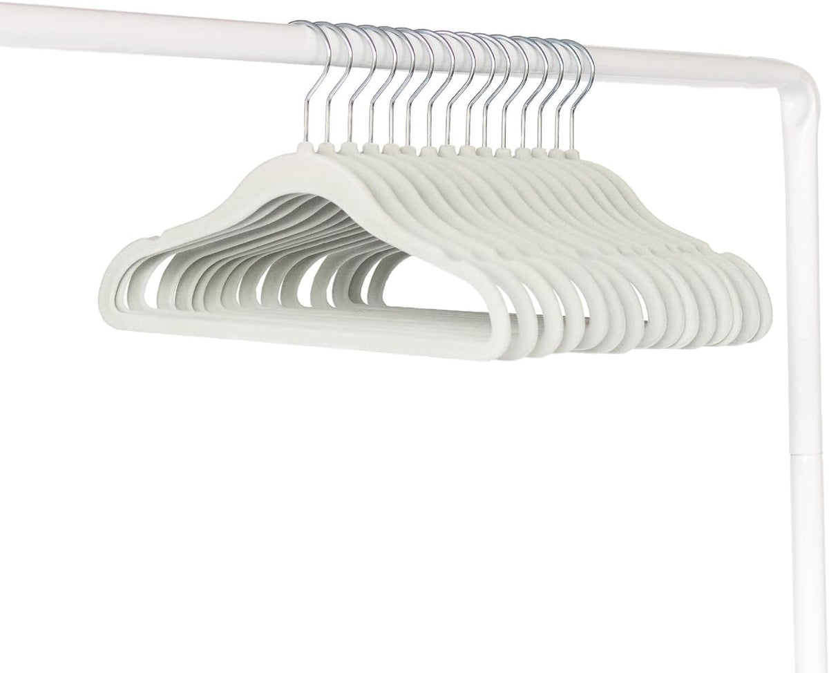 3 Sprouts Velvet Baby Hangers, Non Slip Slim, Light Green, 30 Pack