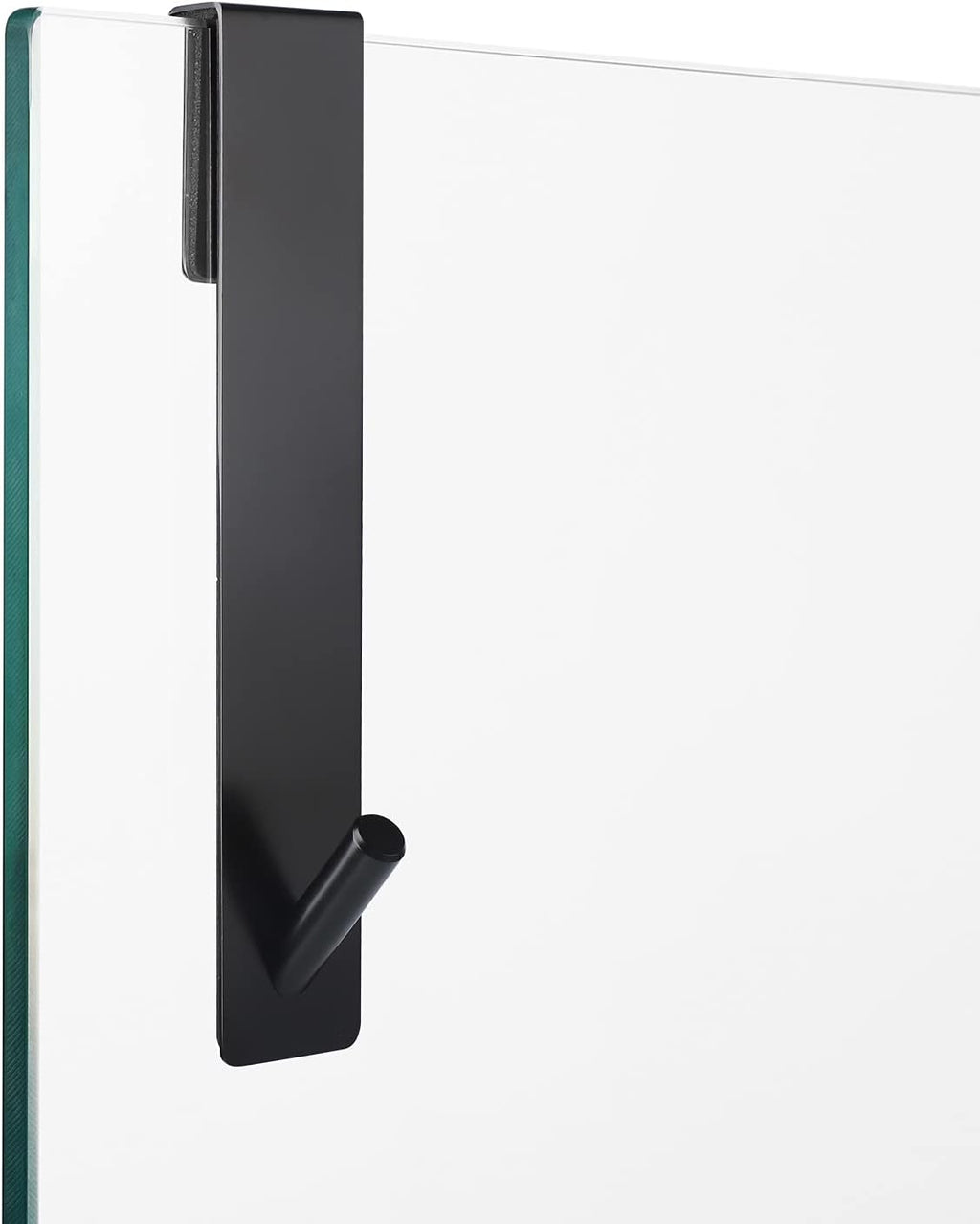 Simtive Extended Shower Door Hooks (7-Inch), Towel Hooks for Bathroom Frameless Glass Shower Door, 2-Pack, Black