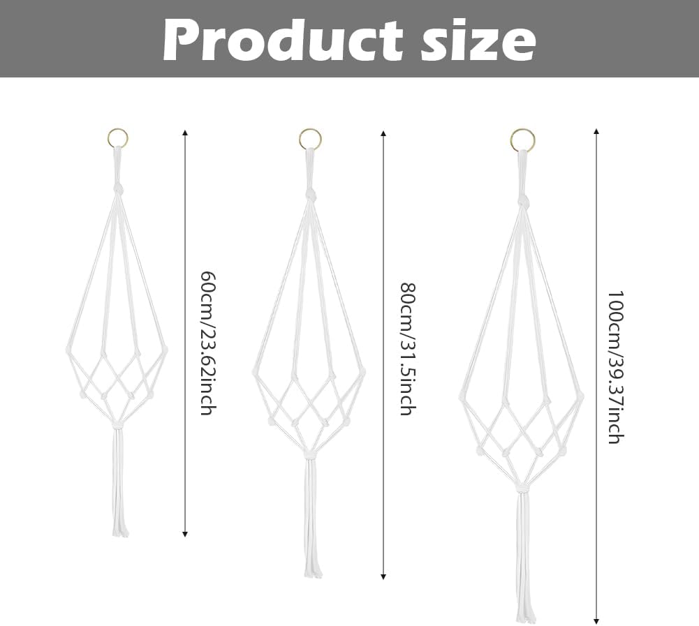 6 Pack Macrame Plant Hanger Indoor Hanging Planter for Plants Holder