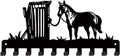 SUPERDANT Horse Key Hooks Animal Metal Key Holder Rack with 10-Hooks Key Hanger Coat Hooks Decor Key Hanging Home Storage Hooks for Dog Leash Entryway Hallway Kitchen Bathroom Toilet