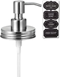 Amolliar Mason Jar Liquid Soap Dispenser Soap Pump, Brushed Nickel 1 Pack