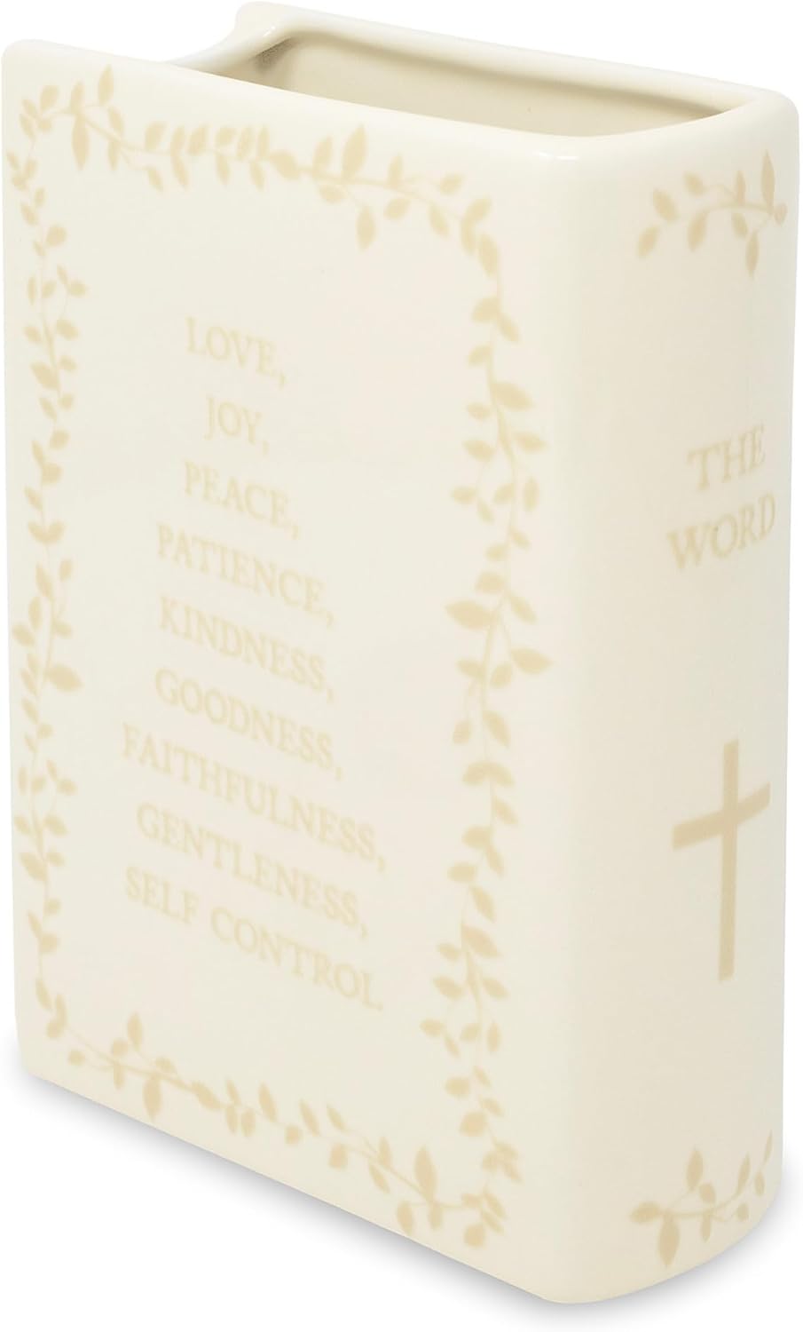 Steel Mill & Co. Ceramic Book-Shaped Vase, The Word