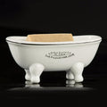 1 Piece 5.7" Mini Ceramic Clawfoot Double Ended Bathtub Soap Dish Vintage Decortative Soap Dish