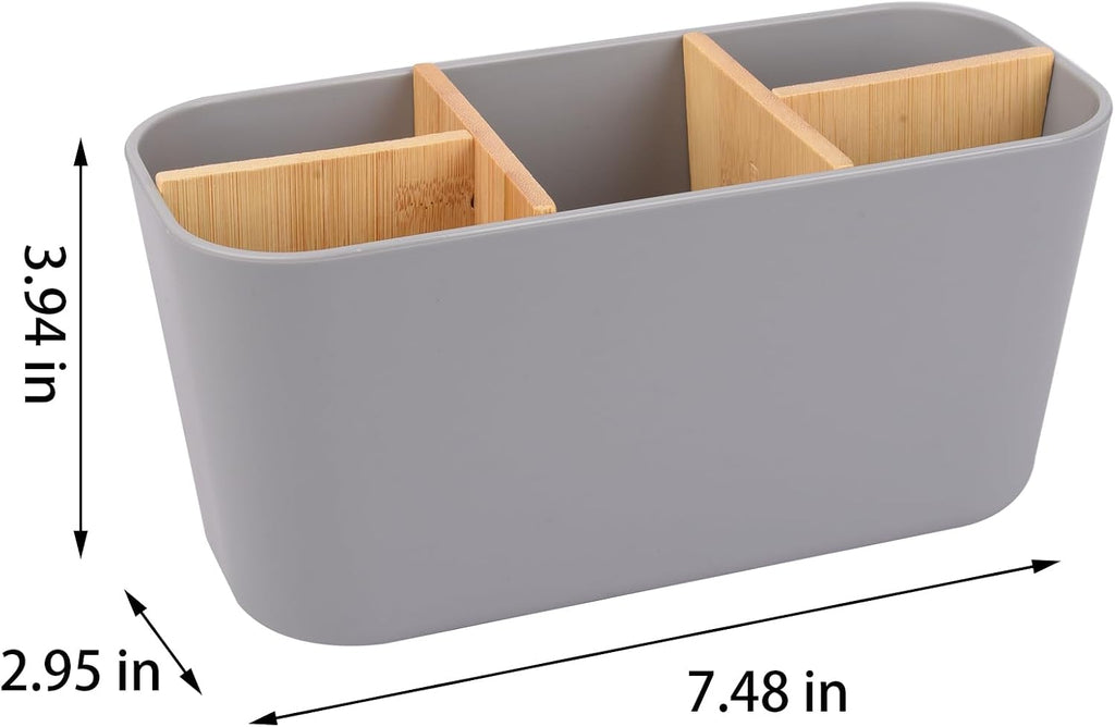 Toothbrush Holders Electric Tooth Brush and Toothpaste Organizer, Gray