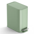 TIPGO Small Bathroom Trash Can with Lid Soft Close,1.3 Gallon, Green