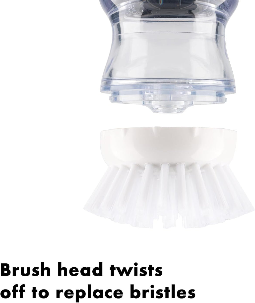 OYV Soap Dispensing Palm Brush Refills, 4-Pack Replacement Heads, White