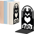 WADORN 1 Pair Metal Decorative Bookend for Shelves, Heavy Duty Book Ends