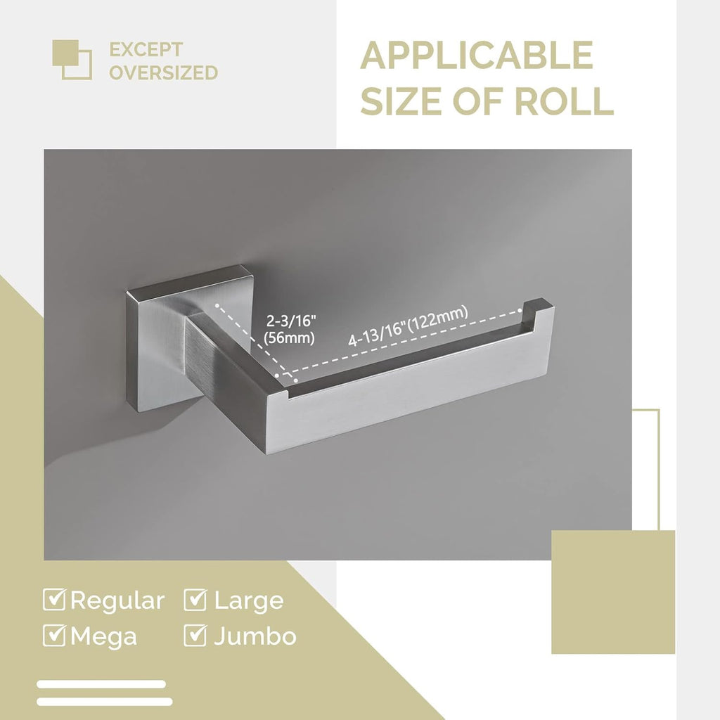 Angle Simple Toilet Paper Holder Brushed Nickel, Toilet Tissue Roll Hanger