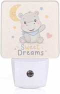 LED Night Light Lamp with Smart Sensor Dusk to Dawn Sensor,Cute Hippo Cartoon Night Light Daylight White,0.5W Plug-into Wall for Adults,Bedroom,Bathroom,Hallway,Kitchen