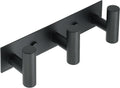 Alise Black Coat Hooks Hat and Coat Rack with 3 Hooks Wall Mount
