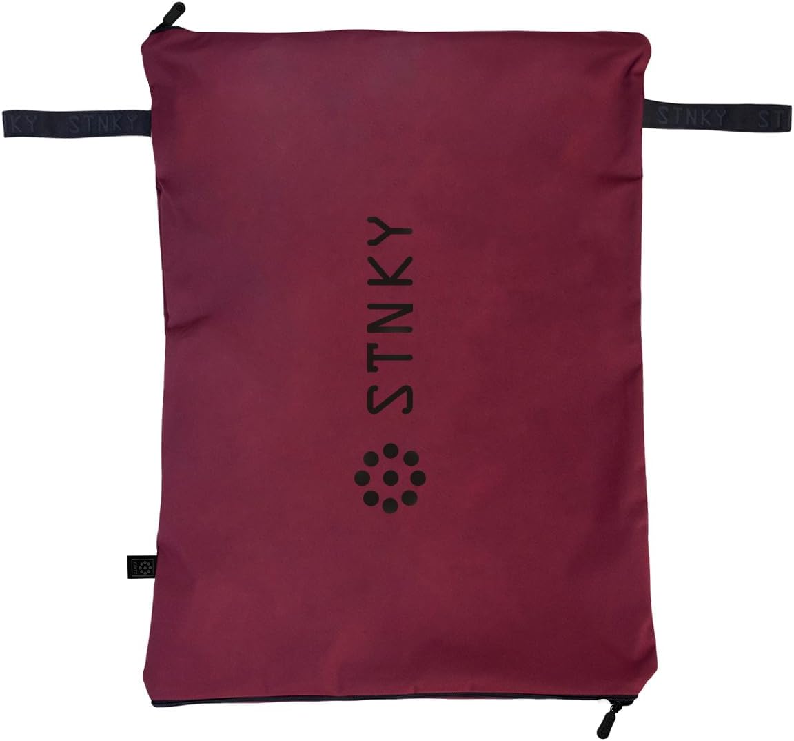STNKY Bag Pro - Laundry Bags With Zips, Handles and Internal Mesh Bag for Travel, Yoga, Healthcare, Gym Kit, Laundry (XL, Burgundy)