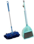 Mini Housekeeping Cleaning Tools for Children,3pcs Include Mop,Broom,Dustpan (Blue Mop+Frash Blue Broom&Dustpan)
