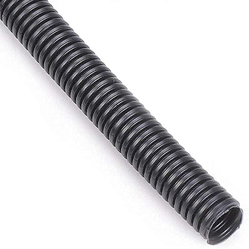 ZhiYo 20 FT 1/2” 100 FT 1/4” Split Wire Loom Tubing Wire Conduit – Black Bundle