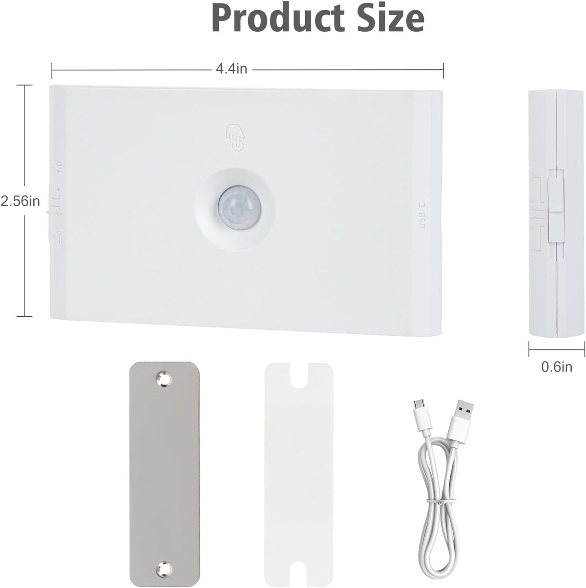 LumBelle 2 Pack Motion Sensor Night Light Rechargeable Battery 3000-6500K