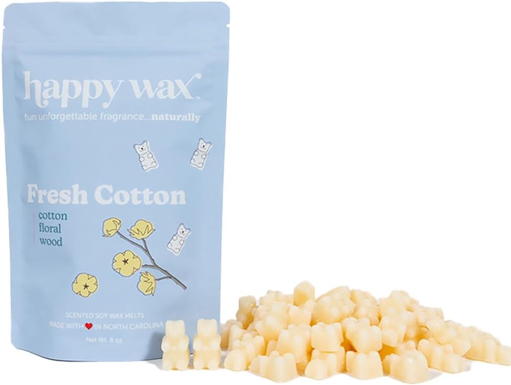 Happy Wax Scented Soy Wax Melts 8oz Pouch - Fresh Cotton