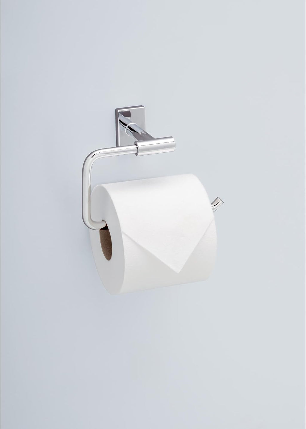Franklin Brass Hartwell (1-Pack) Toilet Paper Holder, Euro Single Post Tissue Roll Wall Mount TP Storage, Polished Chrome Bathroom Decor, Accessories HRT50-PC