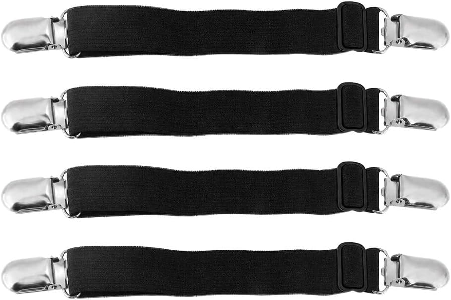 4Pcs/lot Adjustable Bed Sheet Clip Fasteners Straps Elastic Holder Fixing Clamp