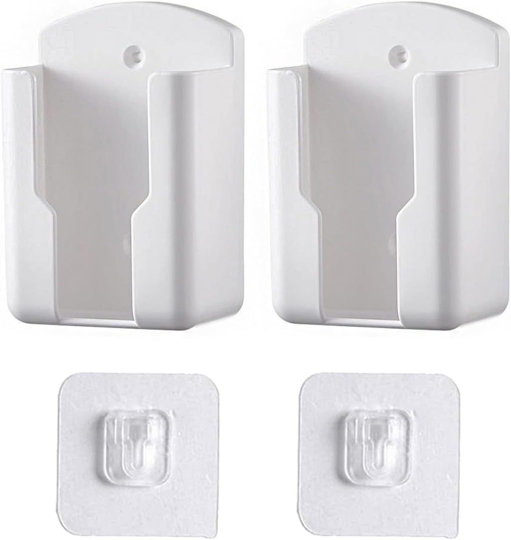 2pack Remote Control Holder,Self-Adhesive Wall Mount Phone Holder,Air Conditioner TV Remote Control Bracket,Wall-Mounted Mini Storage Box (2.67inch)