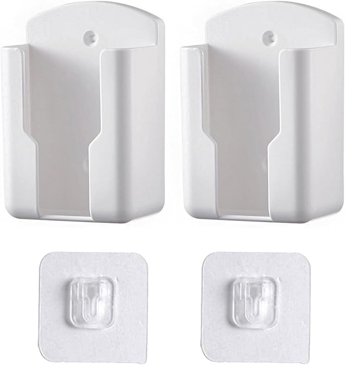 2pack Remote Control Holder,Self-Adhesive Wall Mount Phone Holder,Air Conditioner TV Remote Control Bracket,Wall-Mounted Mini Storage Box (2.67inch)