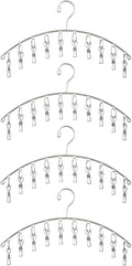 Toplife Clothes Hanger with 10 Clips, Set of 4 Clothes Drying Rack(Indoors)