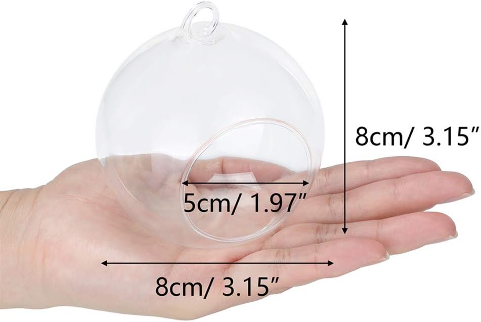 NUPTIO Hanging Glass Terrarium Globes, 12 Pcs, 3.15 Inch