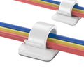 Elfcam® - 30 Piece Adhesive Cable Clips for Ethernet Network Cable Management, Cable Ties and Cords for Home or Office, White (Set of 30)