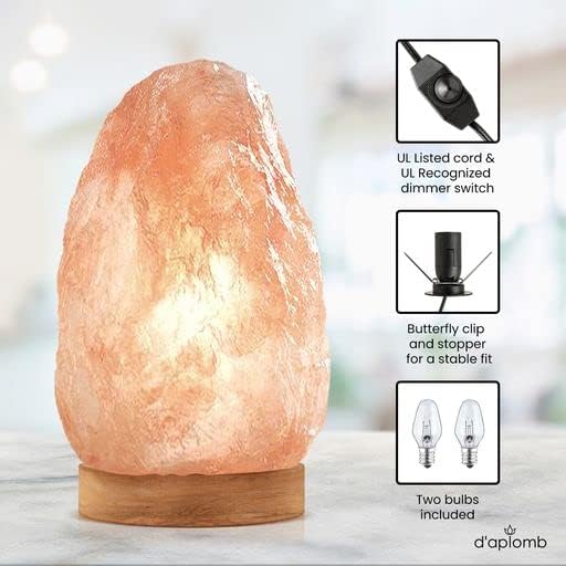 d'aplomb Natural Himalayan Salt Lamp; Medium Hand Carved Natural Chunk