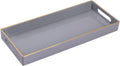 MAONAME Gray Bathroom Tray, Rectangular Toilet Tank Trays with Handles