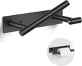 Lairuier Matte Black Toilet Paper Holder, Adhesive or Screw Wall Mount