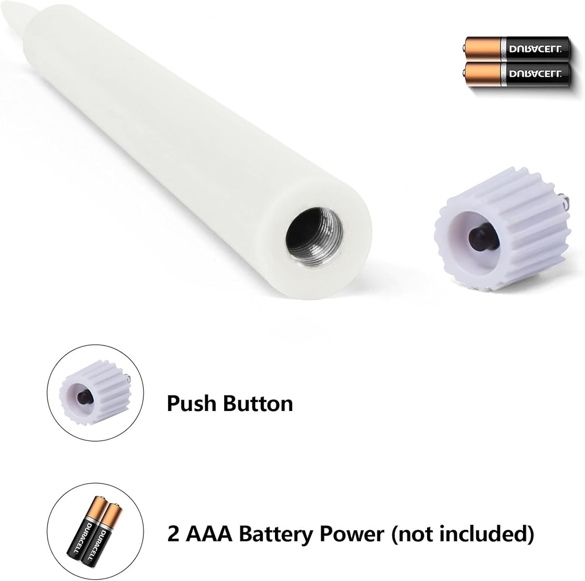 Eywamage Short Ivory Flameless Taper Candles with Remote Set of 6