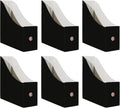 Limitliho 6 Pack Black Cardboard Magazine Holder for Desk or Shelves
