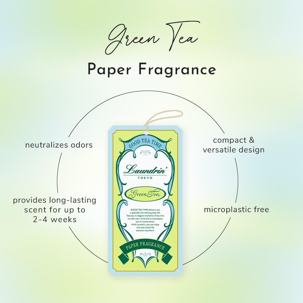 Laundrin Paper Fragrance - Green Tea, 3pk - Closet & Drawer Freshener