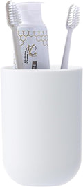Toothbrush Cup, Bathroom Cup, Toothbrush Holder, Bathroom Tumbler, Plastic, 350ml (White)