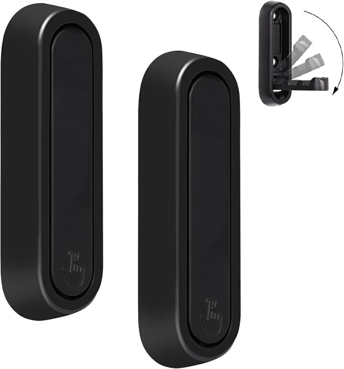 Dntorx Folding Wall Hooks, 2 Pcs Foldable Black Coat Hooks Heavy Duty Foldable Hook Bathroom Towel Hooks Robe Hooks Wall Mounted for Hanging Coat Towels Clothes Hat Bags Keys